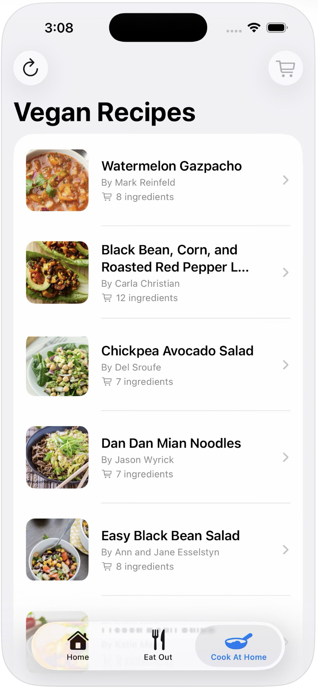 Vegan recipes feed in GoingVegan